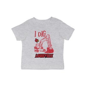 Infant Vive La Fete Gray Louisville Cardinals Excavator T-Shirt