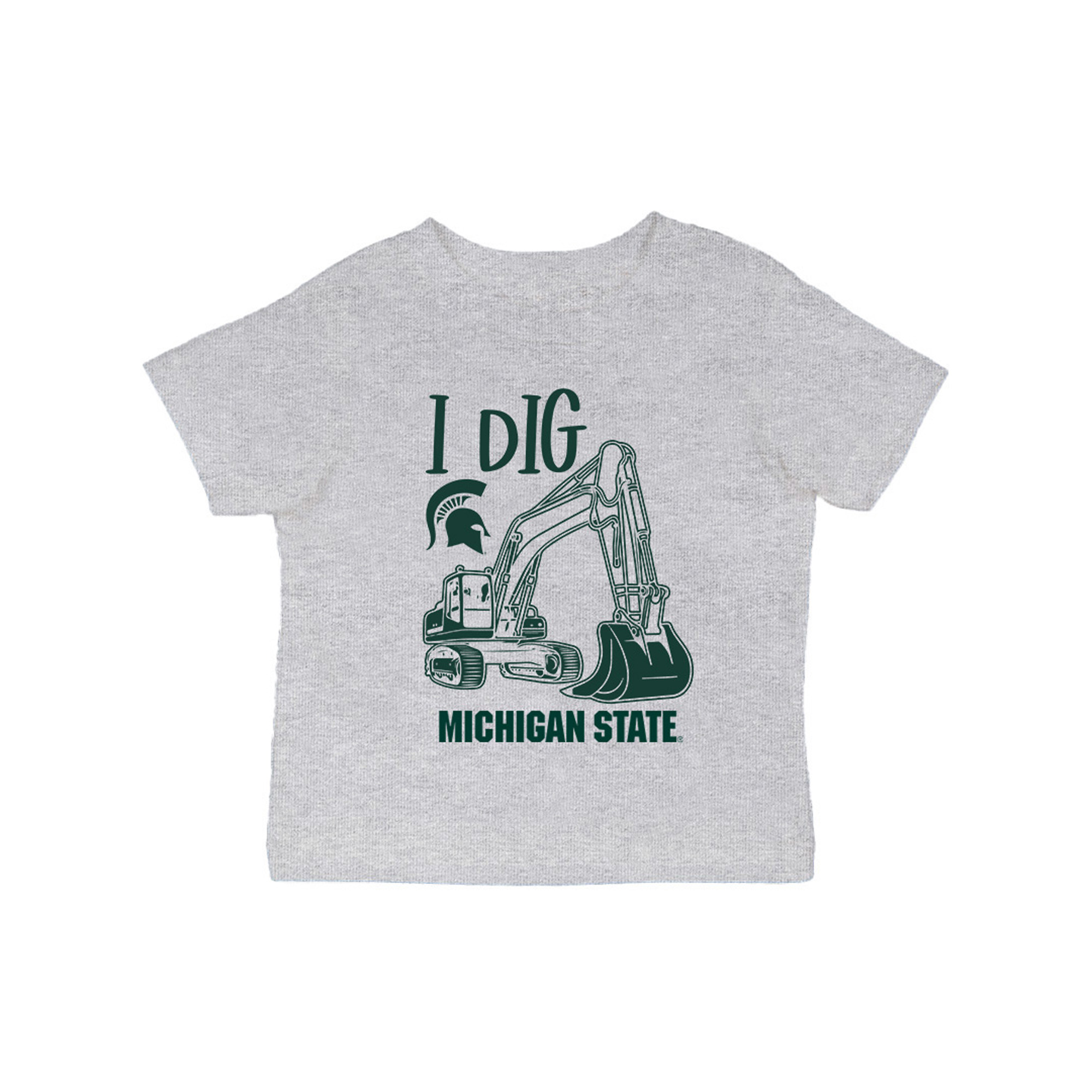 Infant Vive La Fete Gray Michigan State Spartans Excavator T-Shirt