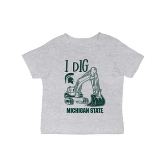 Infant Vive La Fete Gray Michigan State Spartans Excavator T-Shirt