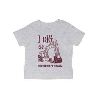 Infant Vive La Fete Gray Mississippi State Bulldogs Excavator T-Shirt