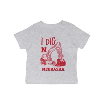 Infant Vive La Fete Gray Nebraska Huskers Excavator T-Shirt