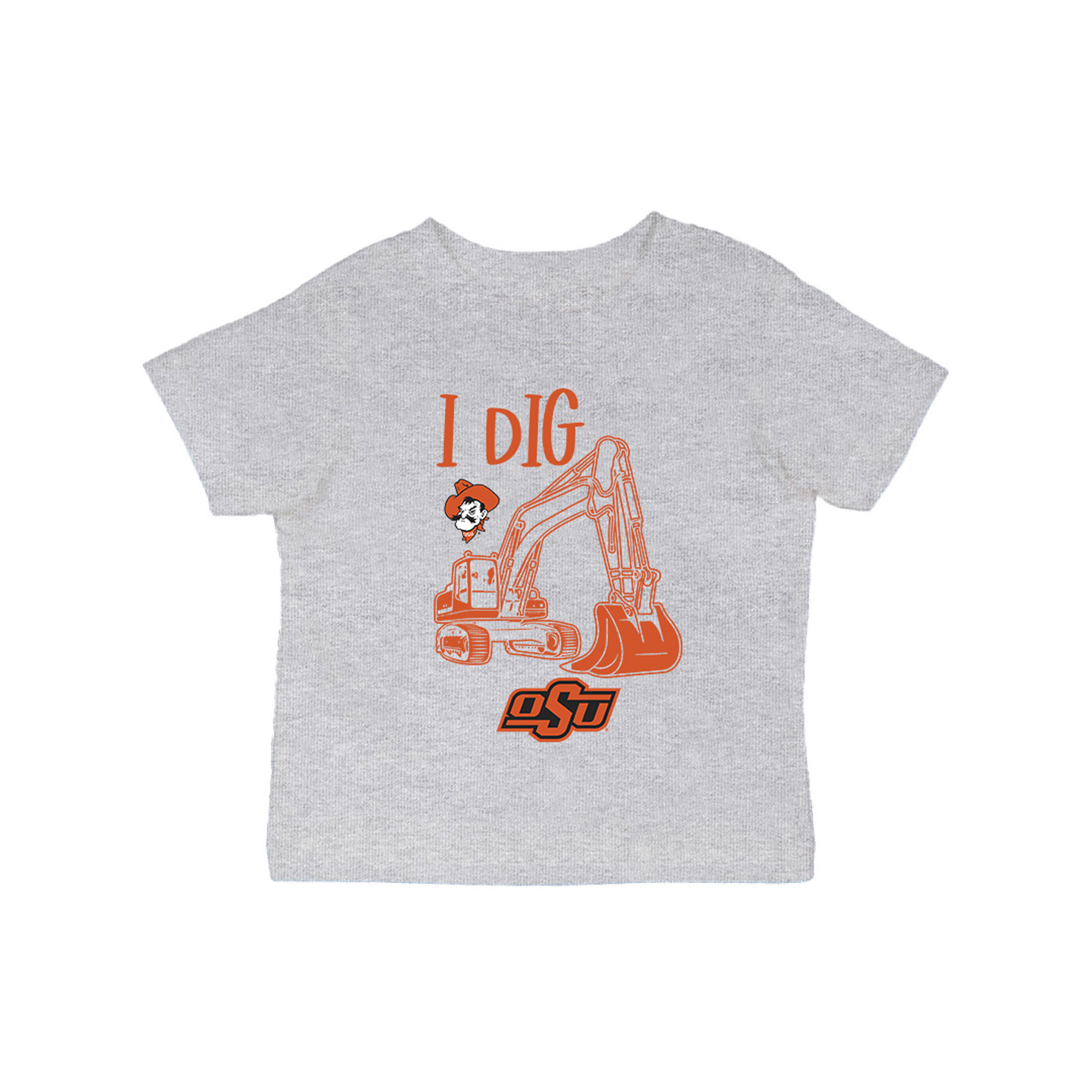 Infant Vive La Fete Gray Oklahoma State Cowboys Excavator T-Shirt