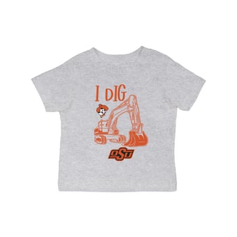 Infant Vive La Fete Gray Oklahoma State Cowboys Excavator T-Shirt