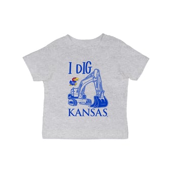 Infant Vive La Fete Gray Kansas Jayhawks Excavator T-Shirt