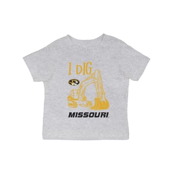 Infant Vive La Fete Gray Missouri Tigers Excavator T-Shirt