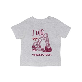 Infant Vive La Fete Gray Virginia Tech Hokies Excavator T-Shirt
