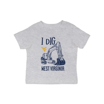 Infant Vive La Fete Gray West Virginia Mountaineers Excavator T-Shirt