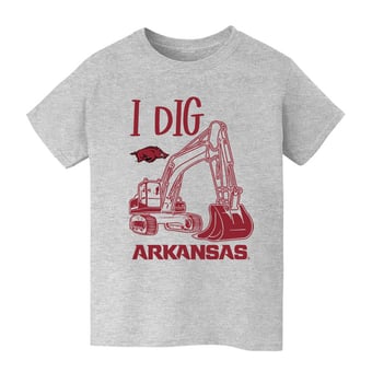 Youth Vive La Fete Gray Arkansas Razorbacks Excavator T-Shirt