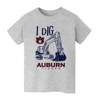Youth Vive La Fete Gray Auburn Tigers Excavator T-Shirt