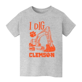 Youth Vive La Fete Gray Clemson Tigers Excavator T-Shirt