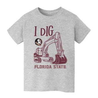 Youth Vive La Fete Gray Florida State Seminoles Excavator T-Shirt