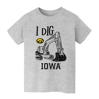 Youth Vive La Fete Gray Iowa Hawkeyes Excavator T-Shirt