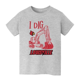 Youth Vive La Fete Gray Louisville Cardinals Excavator T-Shirt