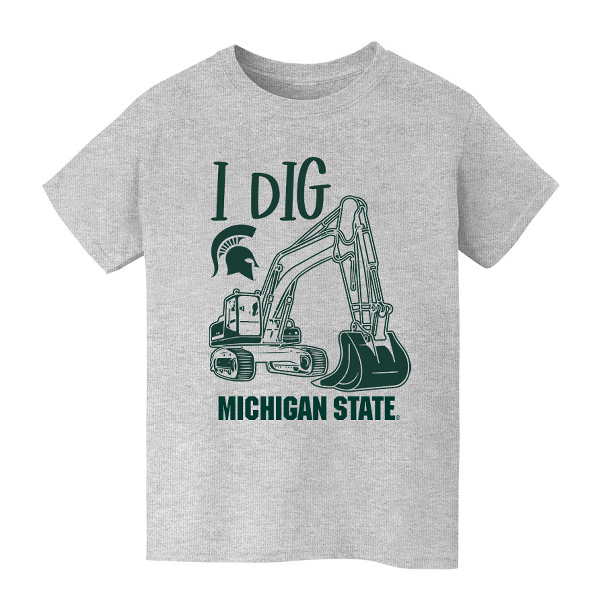 Youth Vive La Fete Gray Michigan State Spartans Excavator T-Shirt