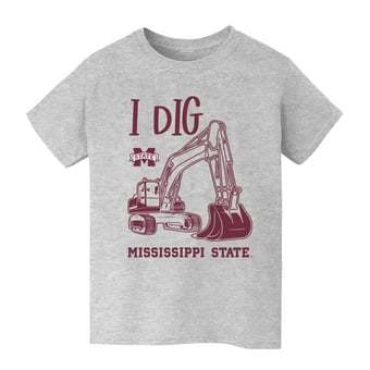 Youth Vive La Fete Gray Mississippi State Bulldogs Excavator T-Shirt