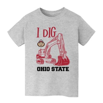 Youth Vive La Fete Gray Ohio State Buckeyes Excavator T-Shirt