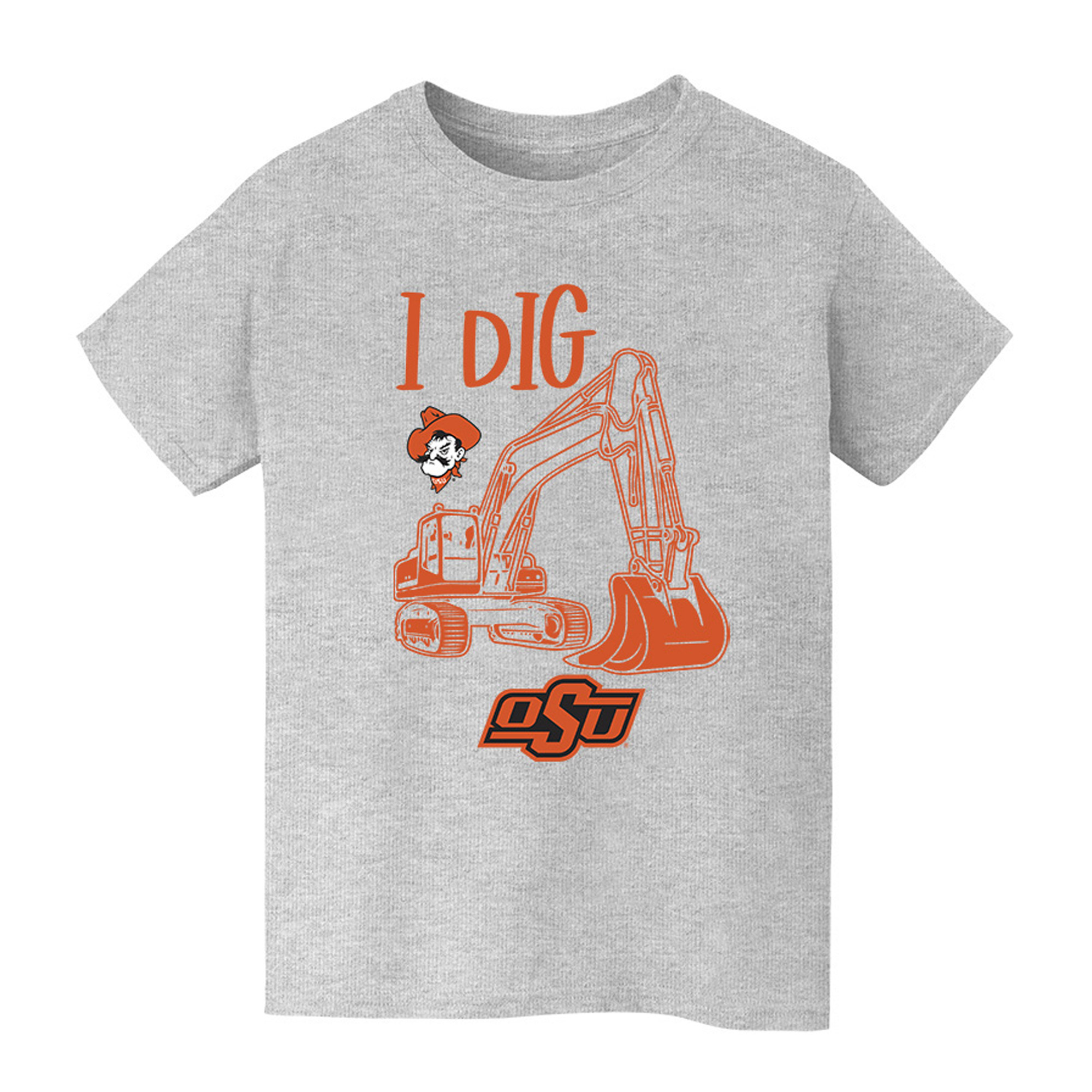 Youth Vive La Fete Gray Oklahoma State Cowboys Excavator T-Shirt