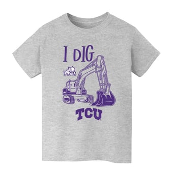 Youth Vive La Fete Gray TCU Horned Frogs Excavator T-Shirt