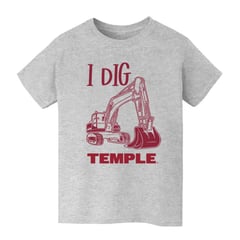 Youth Vive La Fete Gray Temple Owls Excavator T-Shirt