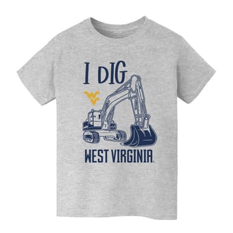 Youth Vive La Fete Gray West Virginia Mountaineers Excavator T-Shirt