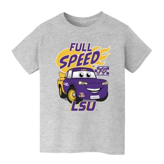 Youth Vive La Fete  Gray LSU Tigers Full Speed T-Shirt