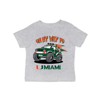 Infant Vive La Fete Gray Miami Hurricanes On My Way T-Shirt