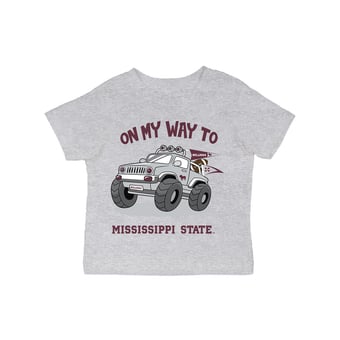 Infant Vive La Fete Gray Mississippi State Bulldogs On My Way T-Shirt