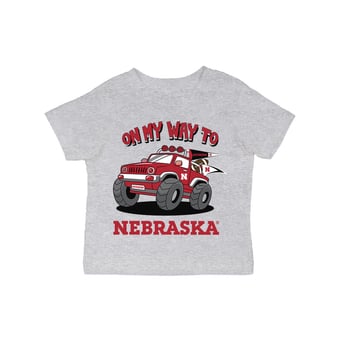 Infant Vive La Fete Gray Nebraska Huskers On My Way T-Shirt