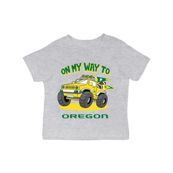 Infant Vive La Fete Gray Oregon Ducks On My Way T-Shirt