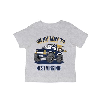 Infant Vive La Fete Gray West Virginia Mountaineers On My Way T-Shirt