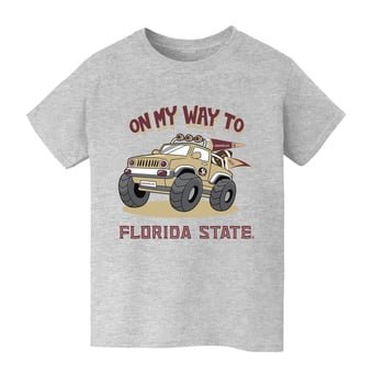 Youth Vive La Fete Gray Florida State Seminoles On My Way T-Shirt