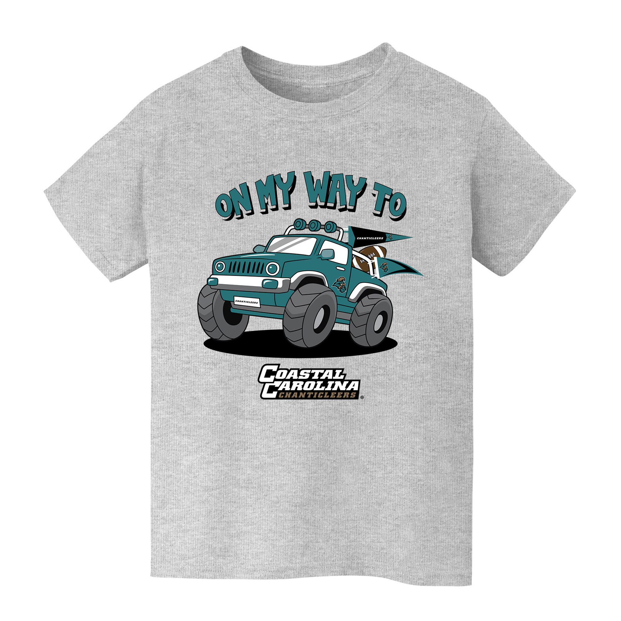 Youth Vive La Fete Gray Coastal Carolina Chanticleers On My Way T-Shirt