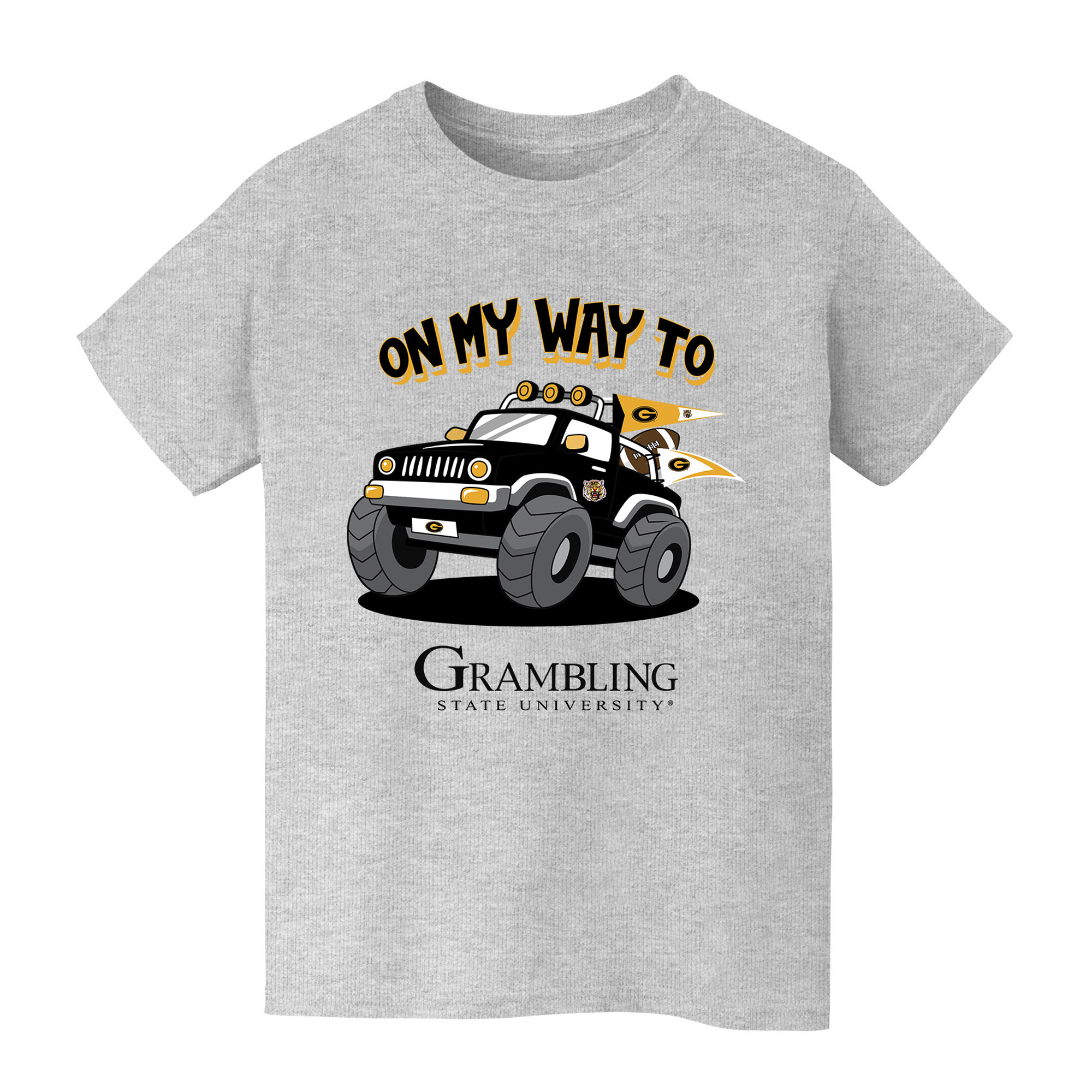 Youth Vive La Fete Gray Grambling Tigers On My Way T-Shirt