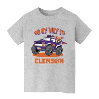 Youth Vive La Fete Gray Clemson Tigers On My Way T-Shirt