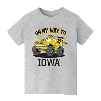 Youth Vive La Fete Gray Iowa Hawkeyes On My Way T-Shirt