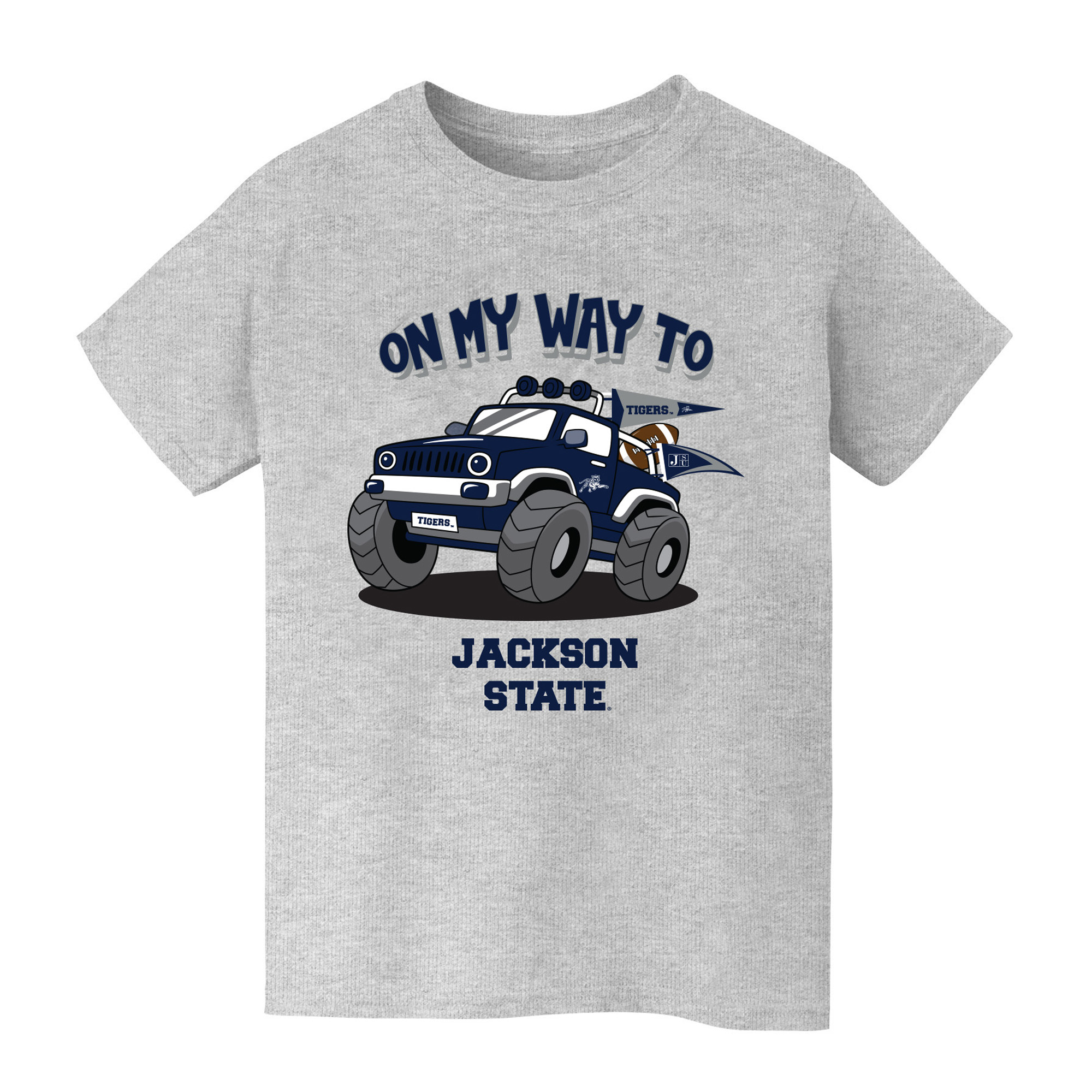 Youth Vive La Fete Gray Jackson State Tigers On My Way T-Shirt