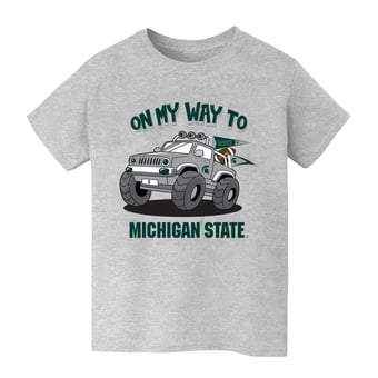 Youth Vive La Fete Gray Michigan State Spartans On My Way T-Shirt
