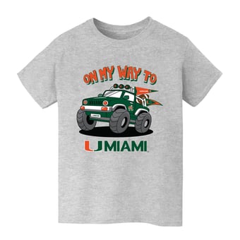 Youth Vive La Fete Gray Miami Hurricanes On My Way T-Shirt