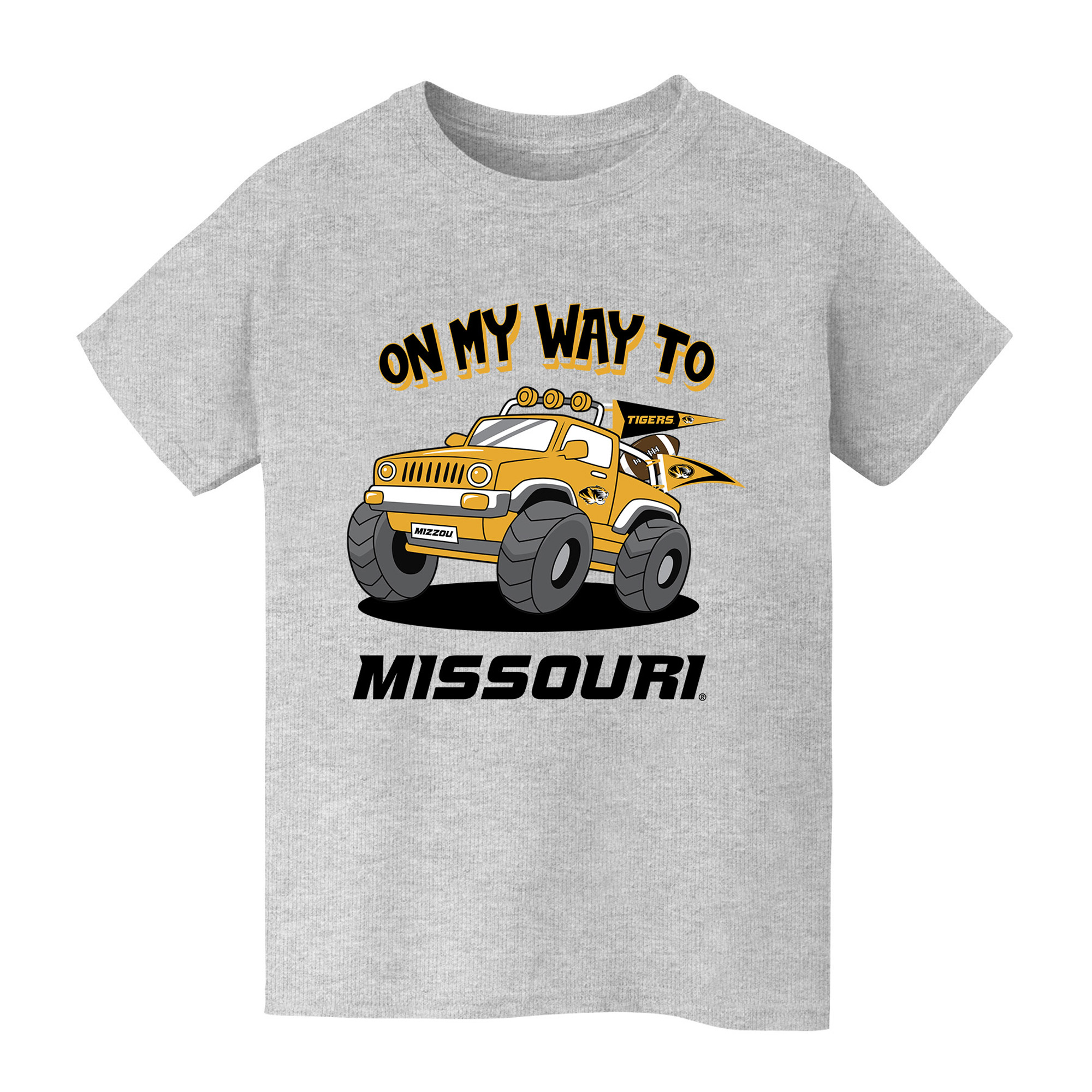 Youth Vive La Fete Gray Missouri Tigers On My Way T-Shirt