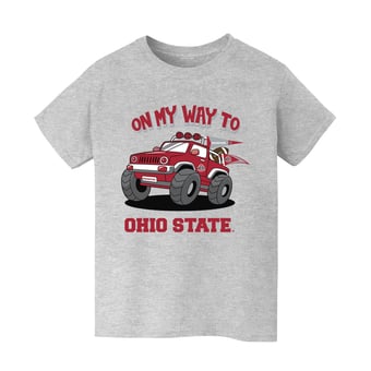 Youth Vive La Fete Gray Ohio State Buckeyes On My Way T-Shirt