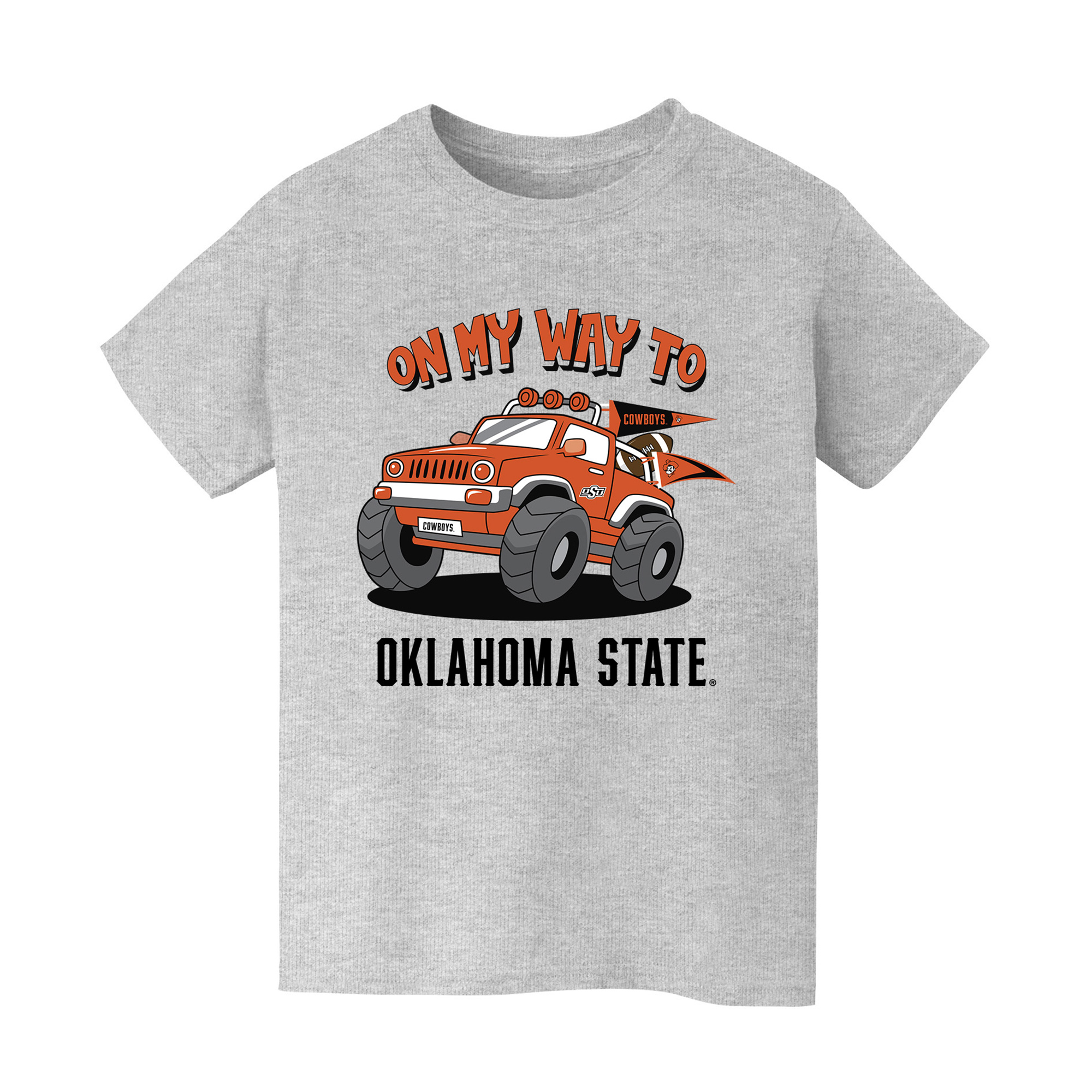 Youth Vive La Fete Gray Oklahoma State Cowboys On My Way T-Shirt