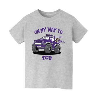 Youth Vive La Fete Gray TCU Horned Frogs On My Way T-Shirt