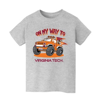 Youth Vive La Fete Gray Virginia Tech Hokies On My Way T-Shirt