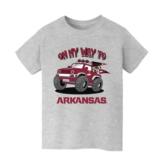 Youth Vive La Fete Gray Arkansas Razorbacks On My Way T-Shirt