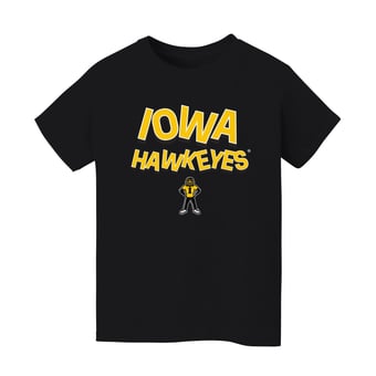 Infant Vive La Fete Black Iowa Hawkeyes Mascot & Name T-Shirt