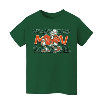 Infant Vive La Fete Green Miami Hurricanes Mascot & Name T-Shirt