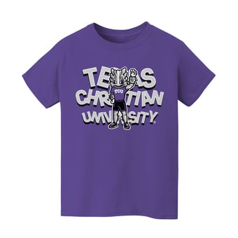 Infant Vive La Fete Purple TCU Horned Frogs Mascot & Name T-Shirt