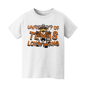 Infant Vive La Fete White Texas Longhorns Mascot & Name T-Shirt