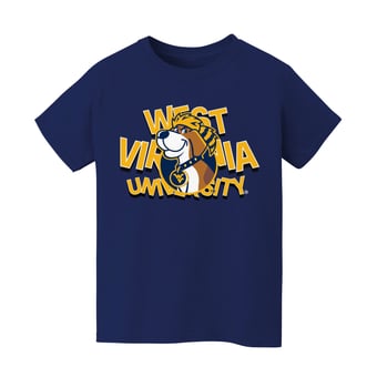 Infant Vive La Fete Navy West Virginia Mountaineers Mascot & Name T-Shirt