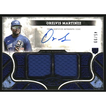 2025 Topps Tier One Relic Autographs Blue Dual Relics #AT1ROM Orelvis Martinez
